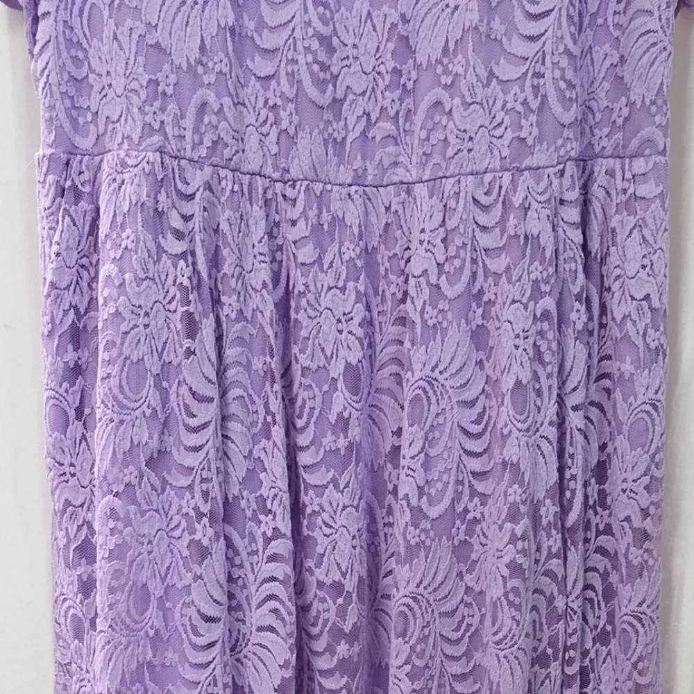 🥳HOST PICK🥳 Torrid 3 3X 22/24 Midi Lavender Lace Midi Fit Flare Dress Whimsy - Picture 7 of 12
